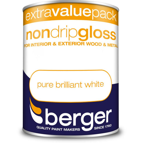 BRIL.WHITE BERGER NON DRIP GLOSS  1.25LT